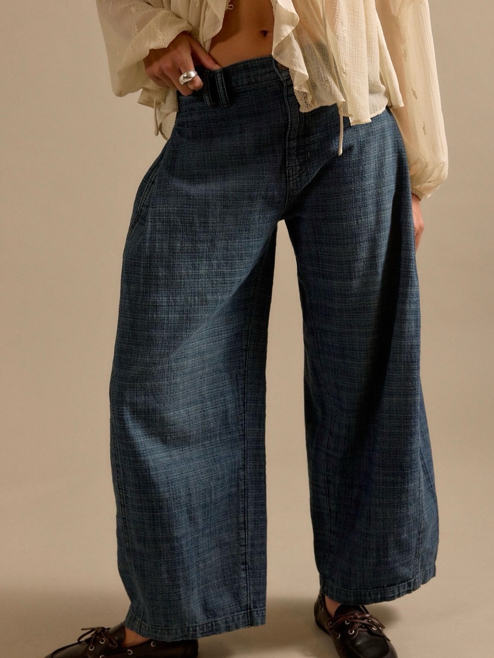 We The Free Free To Roam Cropped Jeans in Seven Seas - Picture 4 of 8